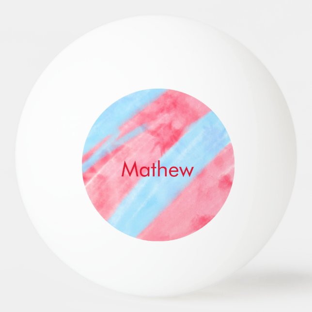 Bolinha De Ping Pong simple initial letter monogram add your name red b (Frente)