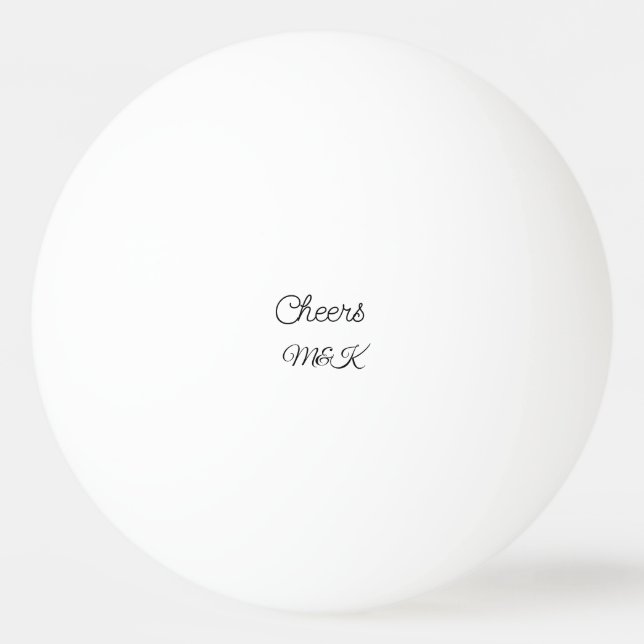 Bolinha De Ping Pong Simple minimal add name cheers couple name custom  (Frente)