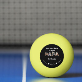 Bolinha De Ping Pong Simple Photo Script Melhor Pai do Mundo Espanhol