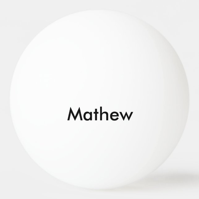 Bolinha De Ping Pong simples letra inicial monograma adicione seu nome  (Frente)