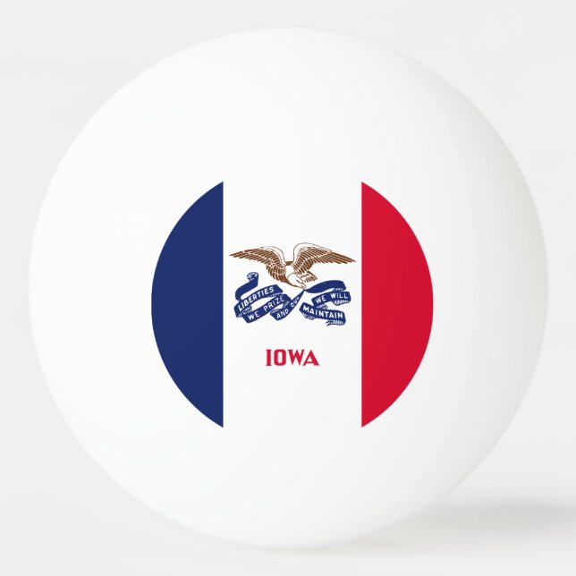 Bolinha De Ping Pong Sinalizador do Estado de Iowa (Frente)