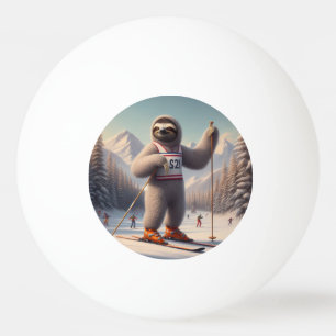 Bolinha De Ping Pong Sloth Skiing