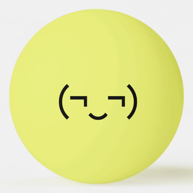 Bolinha De Ping Pong Smug Emoticon (‿) (Frente)