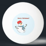 Bolinha De Ping Pong Snowman. Merry Christmas.<br><div class="desc">Alegria do natal em seu lar. Boneco de neve fofo.</div>