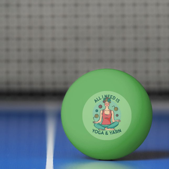 Bolinha De Ping Pong Só preciso de Yoga e Yarne Phrase (Líquido)