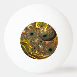 Bolinha De Ping Pong Sonho Fractal Ouro Líquido