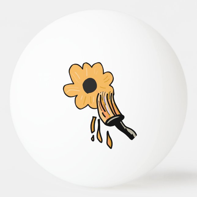 Bolinha De Ping Pong Sonnenblumen neon blume (Frente)