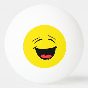 Bolinha De Ping Pong Sorrindo Feliz Rosto Emoji