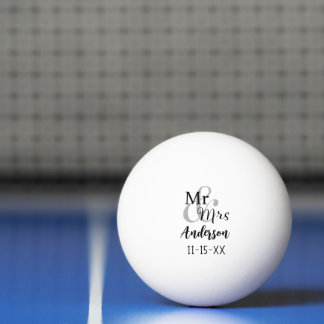 Bolinha De Ping Pong Sr. & Sra. Casal de Casamento Personalizado