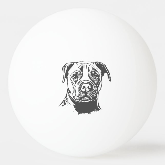 Bolinha De Ping Pong Staffordshire Bull Terrier (Frente)