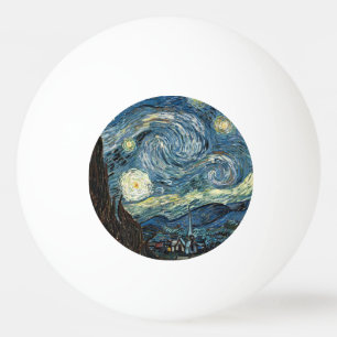 Bolinha De Ping Pong Starry Night por Vincent van Gogh.  Arte famosa