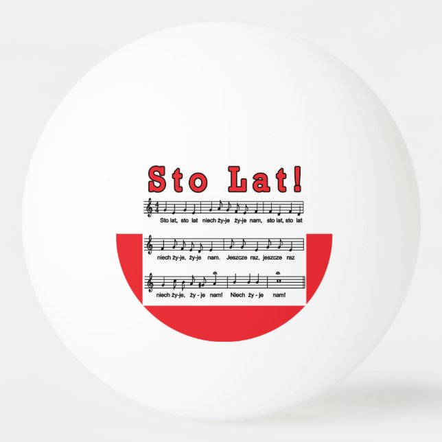 Bolinha De Ping Pong Sto Lat! Música (Frente)