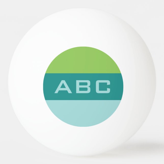 Bolinha De Ping Pong Stripes Padrões monograma personalizado esferas de (Frente)