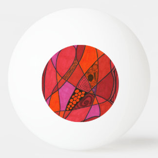 Bolinha De Ping Pong "Study in Reds" (Estudo em Reds) - Abstrato Ping P