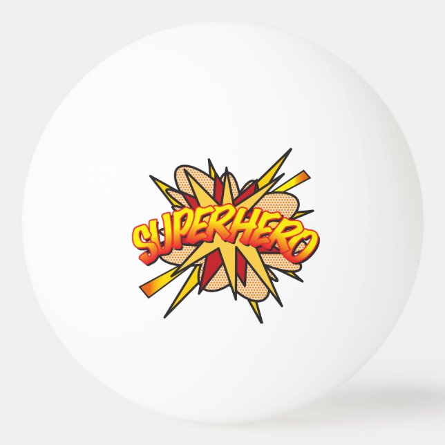 Bolinha De Ping Pong Super-herói Divertido Legal Quadrinhos Moderno (Frente)