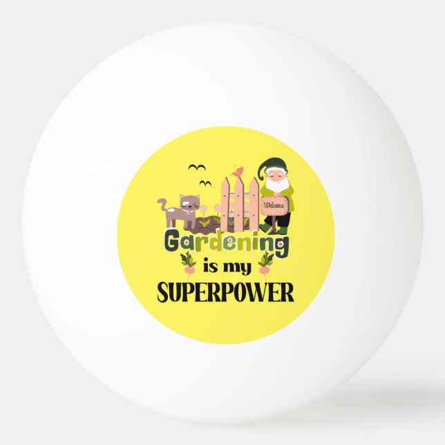 Bolinha De Ping Pong Superpotência de jardinagem, jardineiro-cúmulo (Frente)