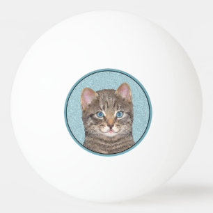 Bolinha De Ping Pong Tabelas de cinzas por Pintura de Gato - Arte de Ga
