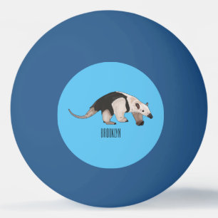 Bolinha De Ping Pong Tamandua ilustração de desenho animado