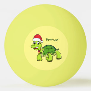 Bolinha De Ping Pong Tartaruga feliz bonita vestindo chapéu de Papai N