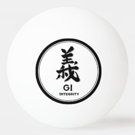 Bolinha De Ping Pong Tatuagem samurai kanji por virtude da integridade 