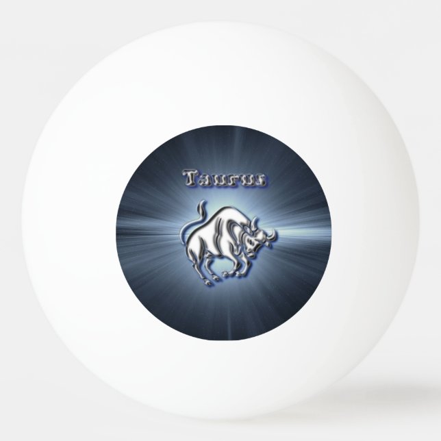 Bolinha De Ping Pong Taurus do cromo (Frente)