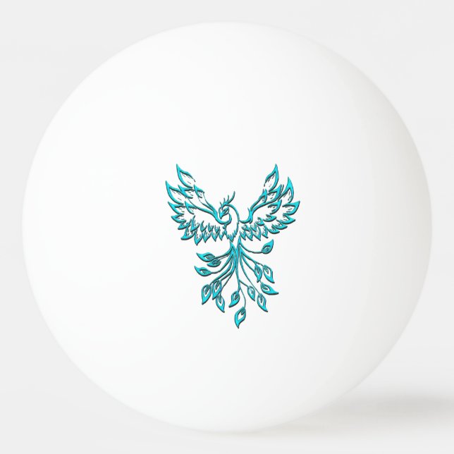 Bolinha De Ping Pong Teal Blue Phoenix nasce (Frente)