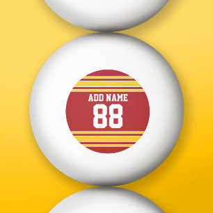 Bolinha De Ping Pong Team Jersey com nome e número