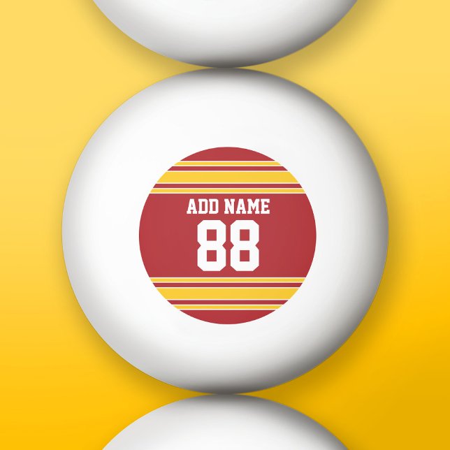 Bolinha De Ping Pong Team Jersey com nome e número (Custom Ping Pong Balls)