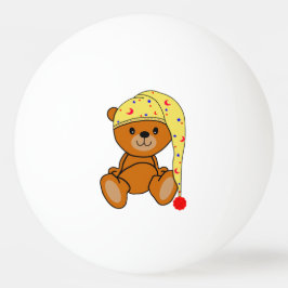 Bolinha De Ping Pong Teddy bear with sleeping cap