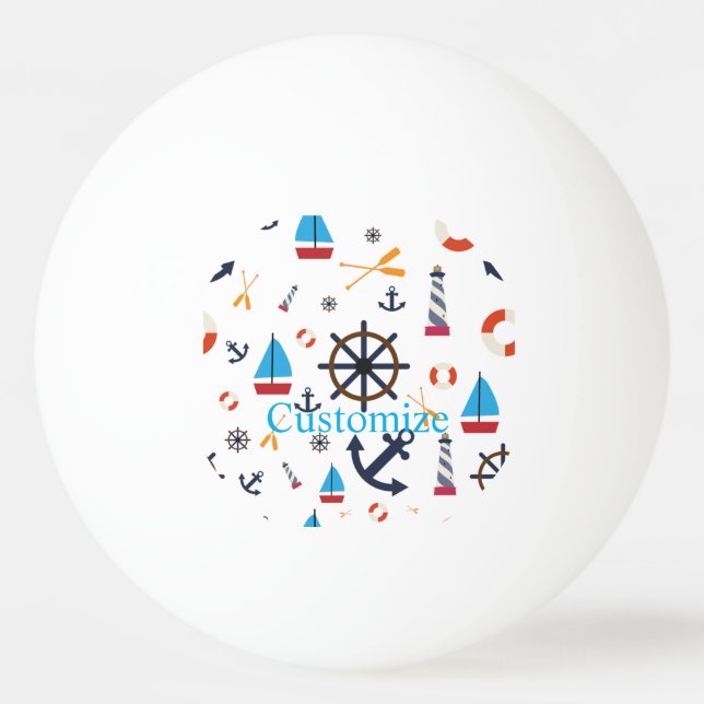 Bolinha De Ping Pong Tema náutico Thunder_Cove   (Frente)