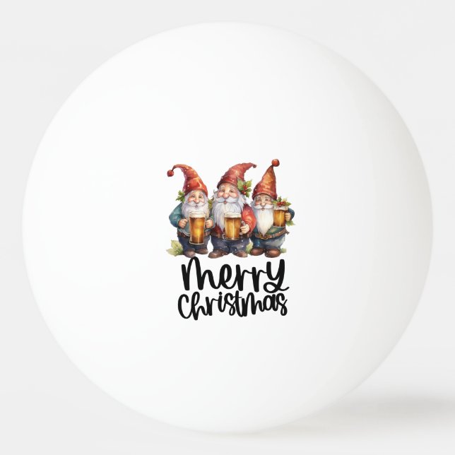 Bolinha De Ping Pong Temor de Natal com cerveja (Frente)