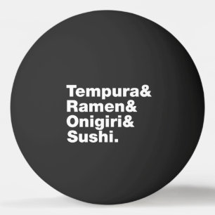 Bolinha De Ping Pong Tempura & Ramen & Onigiri & Sushi das Comidas japo