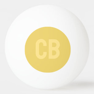 Bolinha De Ping Pong Tendência Cor Amarelo Suave Monograma Ping Ball