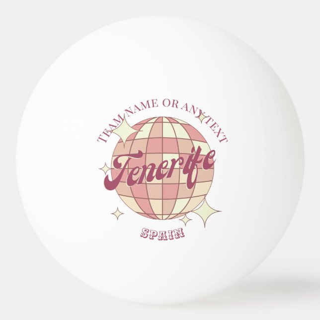 Bolinha De Ping Pong Tênis da cidade Espanha de Tenerife (Frente)