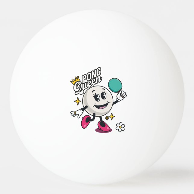 Bolinha De Ping Pong Tênis de mesa Rainha Pong (Frente)
