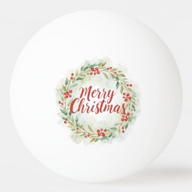 Bolinha De Ping Pong Tennis Merry Christmas with tennis ball  (Frente)