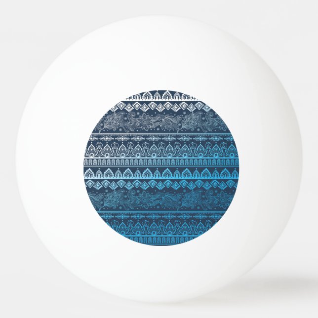 Bolinha De Ping Pong Terceiro padrão étnico tribal, perfeito. (Frente)