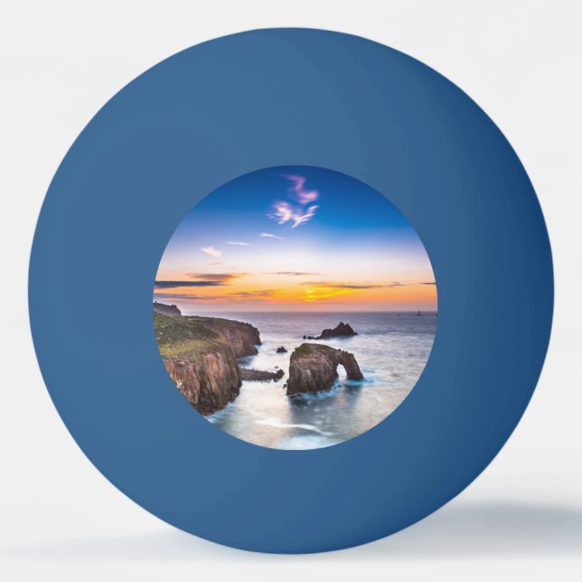 Bolinha De Ping Pong Terra Termina Sunset Enys Dodnan Armada Cornualha (Frente)