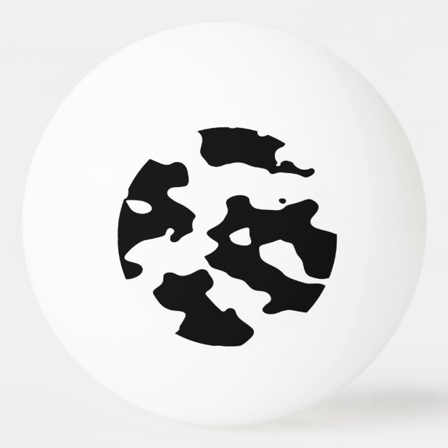 Bolinha De Ping Pong Teste padrão da vaca preto e branco (Frente)
