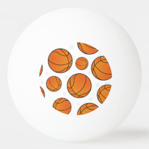 Bolinha De Ping Pong Teste padrão de estrela do basquetebol