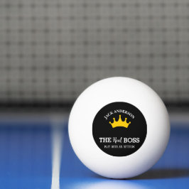 Bolinha De Ping Pong Texto Branco do Nome Moderno do Ping Pong Player