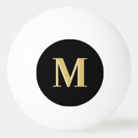 Típica de monograma moderna preto dourado
