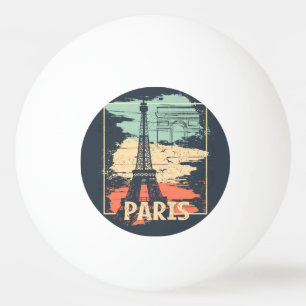 Bolinha De Ping Pong Tipografia de Paris: abstrato Eiffel poster.