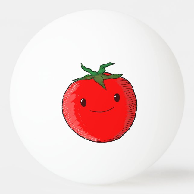 Bolinha De Ping Pong Tomate de Cartoon (Frente)