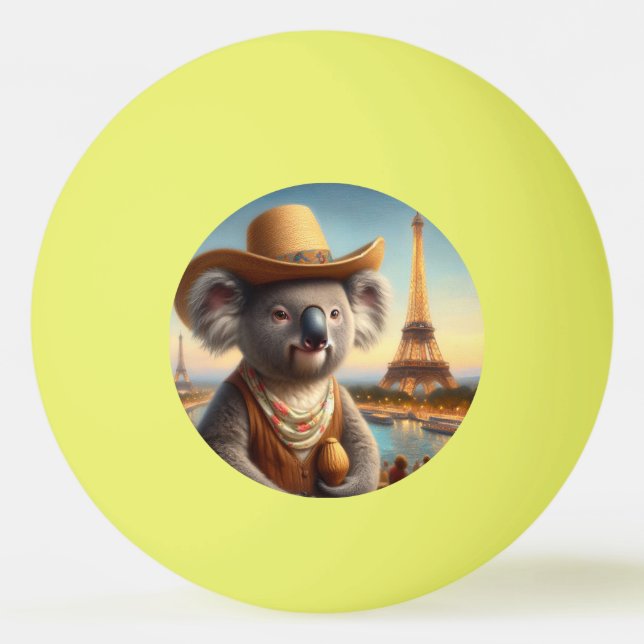Bolinha De Ping Pong Torre Koala Eiffel (Frente)