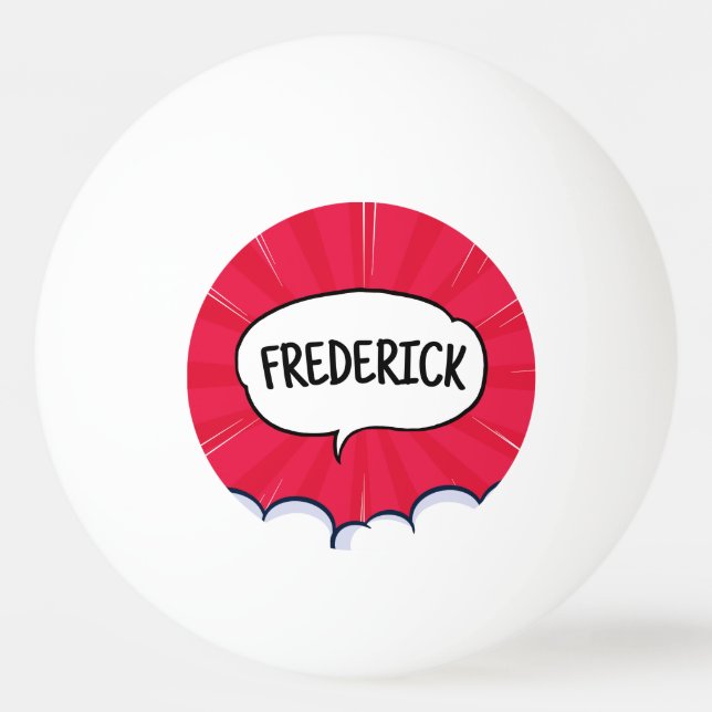 Bolinha De Ping Pong Trendência personalizada de nomes personalizada en (Frente)
