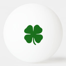 Bolinha De Ping Pong Trevo de Quatro Folhas Verde Irlandês Sortudo