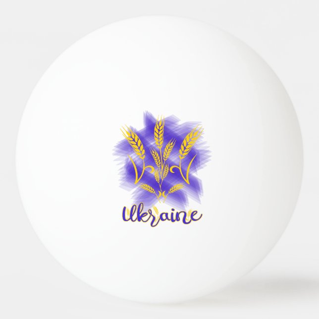 Bolinha De Ping Pong Tridente ucraniano feito de orelha de trigo (Frente)