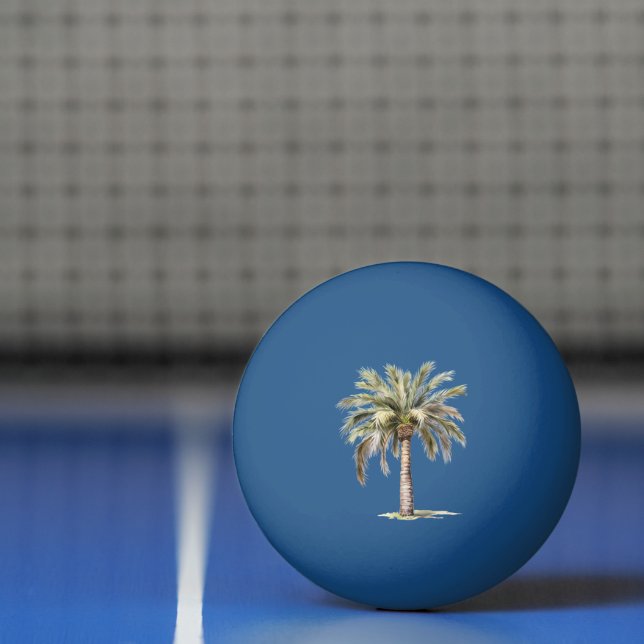 Bolinha De Ping Pong Tropical Beach Palm Tree Starfish (Líquido)