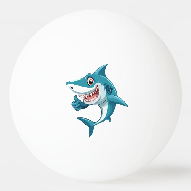 Bolinha De Ping Pong Tubarão fofo (Frente)